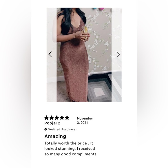 ⚡️2/$25⚡️ Dynamite Sparkly Bronze Brown Cut Out Dress | Size S | NWOT | Vacation - Picture 9 of 14